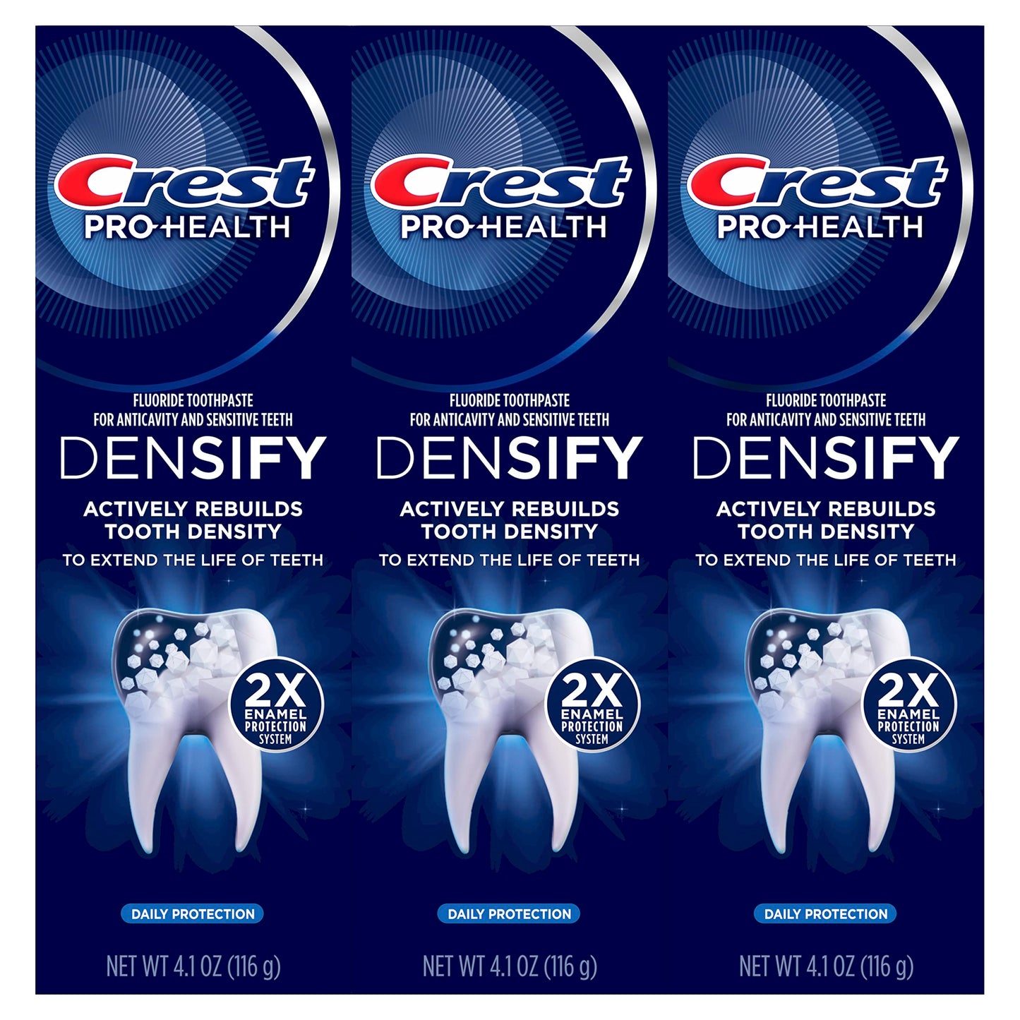 Crest Pro-Health Densify Toothpaste 3-Pack, 4.1oz - Anticavity & Sensitive Teeth
