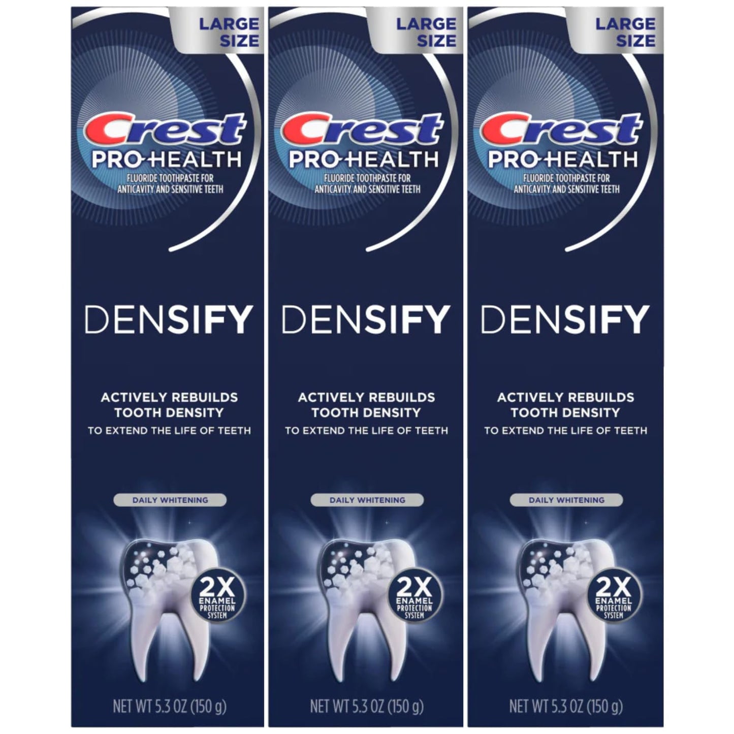 Crest Pro-Health Densify Toothpaste – Daily Whitening 5.3 oz (Pack of 3)
