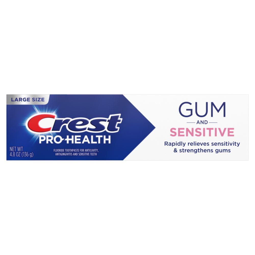 Crest Pro-Health Sensitive & Gum All Day Protection Toothpaste 4.8 oz - Anti-Cavity, Antibacterial Fluoride, Clinically Proven Sensitivity Relief