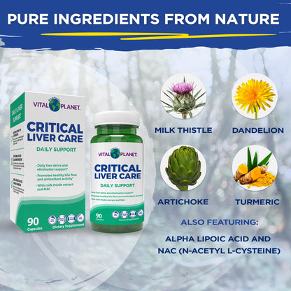 Vital Planet Critical Liver Care - Liver Cleanse & Daily NAC Support