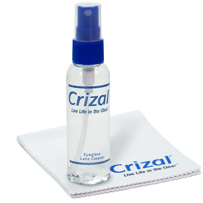 Crizal Eyeglass Cleaning Bundle – Doctor-Recommended AR Lens Care (2oz Spray + Cloth)