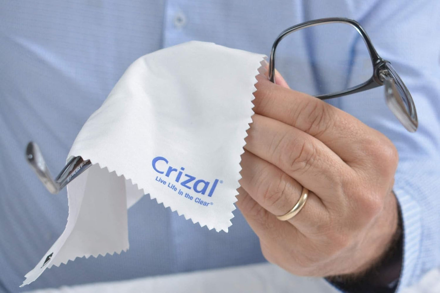 Crizall Microfiber Cleaning Cloth for Glasses, 4 Pack | Best Microfiber Cloths for Crizal Anti-Reflective Lenses
