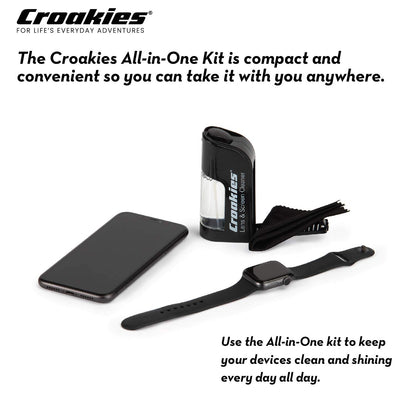 Croakies All-in-one Cleaning Kit | Lens Care Travel Kit with Pump