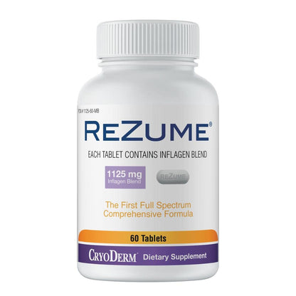 CryoDerm REZUME Tablets – Full Spectrum Inflagan Blend (60 Count)