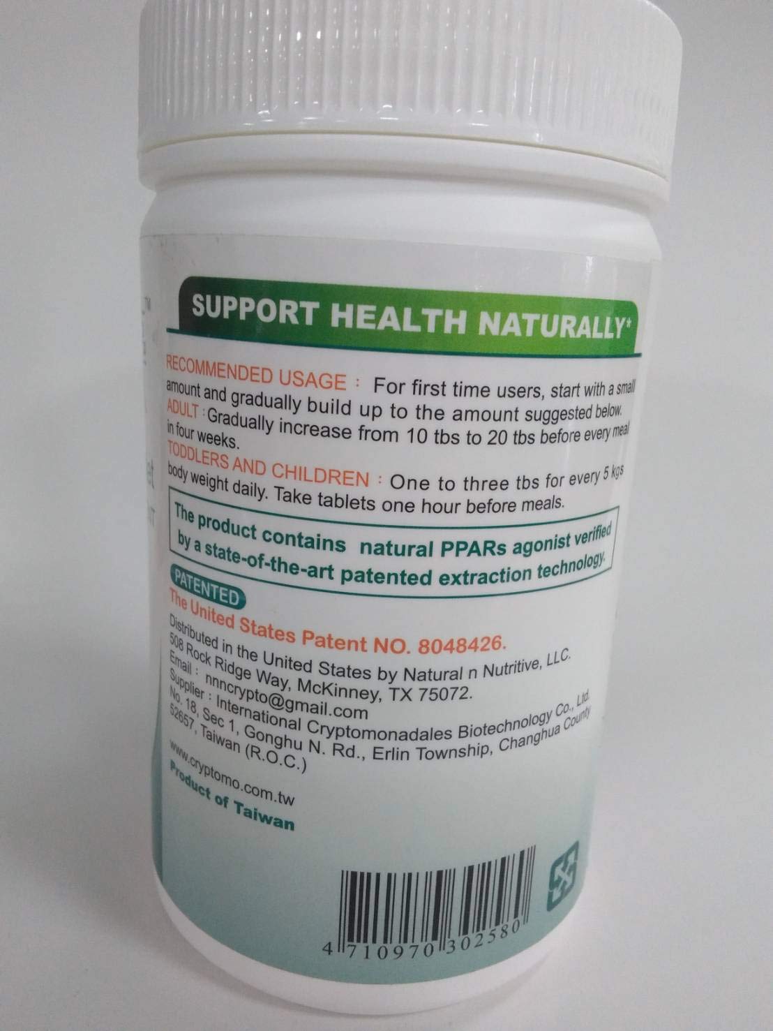 Cryptomonadales. Organic, Raw Spirulina Chlorella 600 Tablets