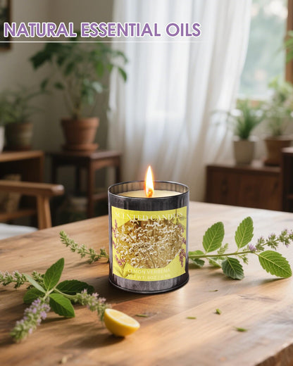 CUKIY 8oz Soy Scented Candle – Lemon Verbena, 50H Burn, Gift Box