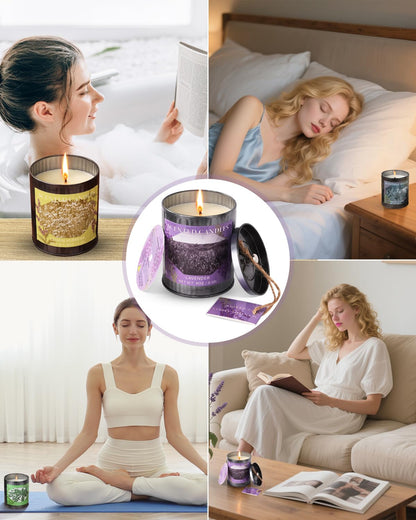 CUKIY 8oz Cedarwood Scented Soy Candle – 50-Hour Burn, Gift Box, Home Aromatherapy