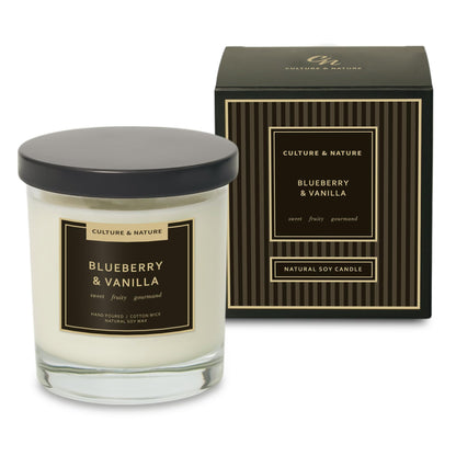 CULTURE & NATURE 7oz Natural Soy Wax Candle – Blueberry & Vanilla