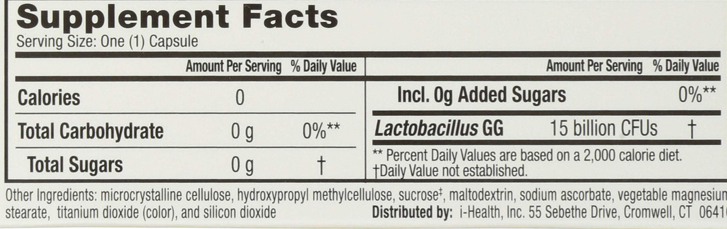 Culturelle Probiotic Vegetarian Capsules – Digestive Health (30 Count)