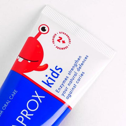 Curaprox Toothpaste Kids 950 Strawberry for 2-6 Years | SLS Free, Triclosan Free, Vegan
