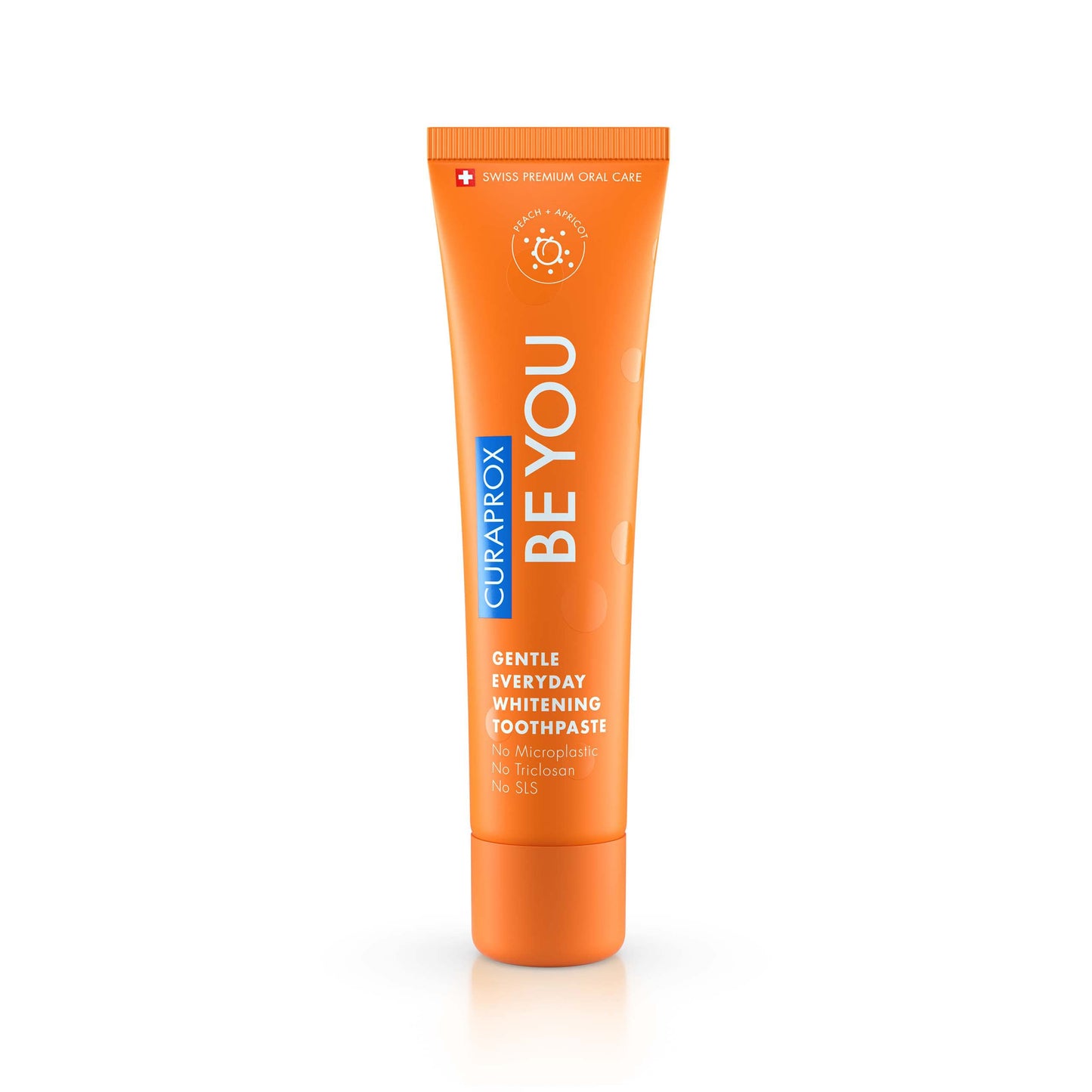 Curaprox Whitening Toothpaste – Fresh Breath & Gum Care | Enzymatic Formula, Peach & Apricot Flavor, 60ml | Vegan, SLS-Free, Fluoride 950ppm | Swiss Made