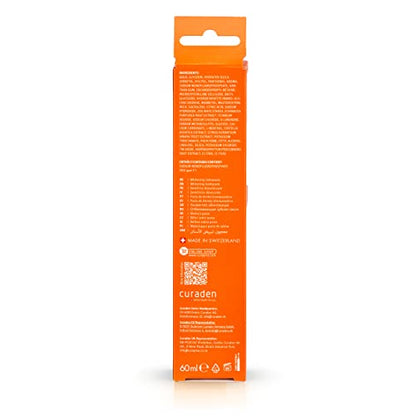 Curaprox Whitening Toothpaste – Fresh Breath & Gum Care | Enzymatic Formula, Peach & Apricot Flavor, 60ml | Vegan, SLS-Free, Fluoride 950ppm | Swiss Made