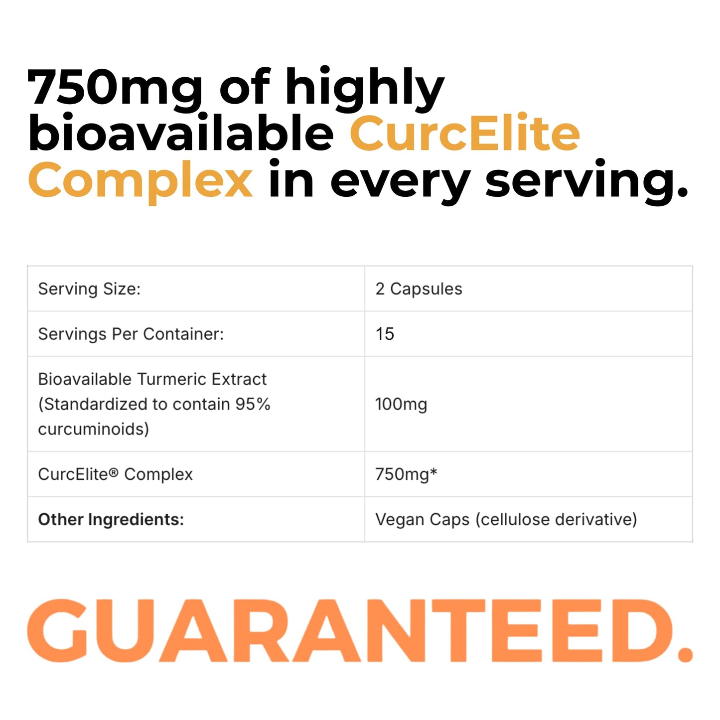 Mara Labs CurcElite Curcumin | 95% Curcuminoids | 30 Vegan Capsules