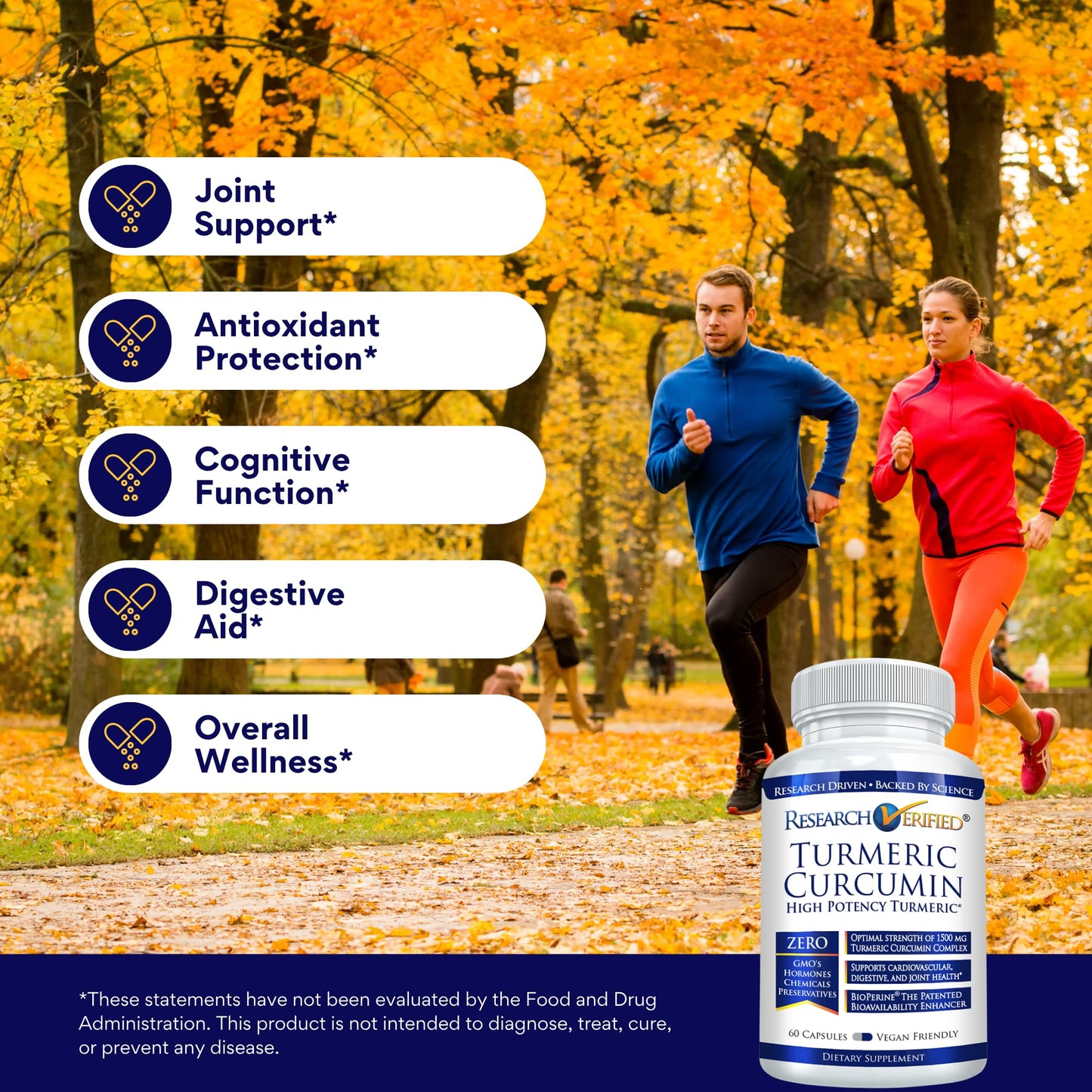 Research Verified Turmeric Curcumin with BioPerine (C3) - Vegan - Made in USA - 180 Capsules