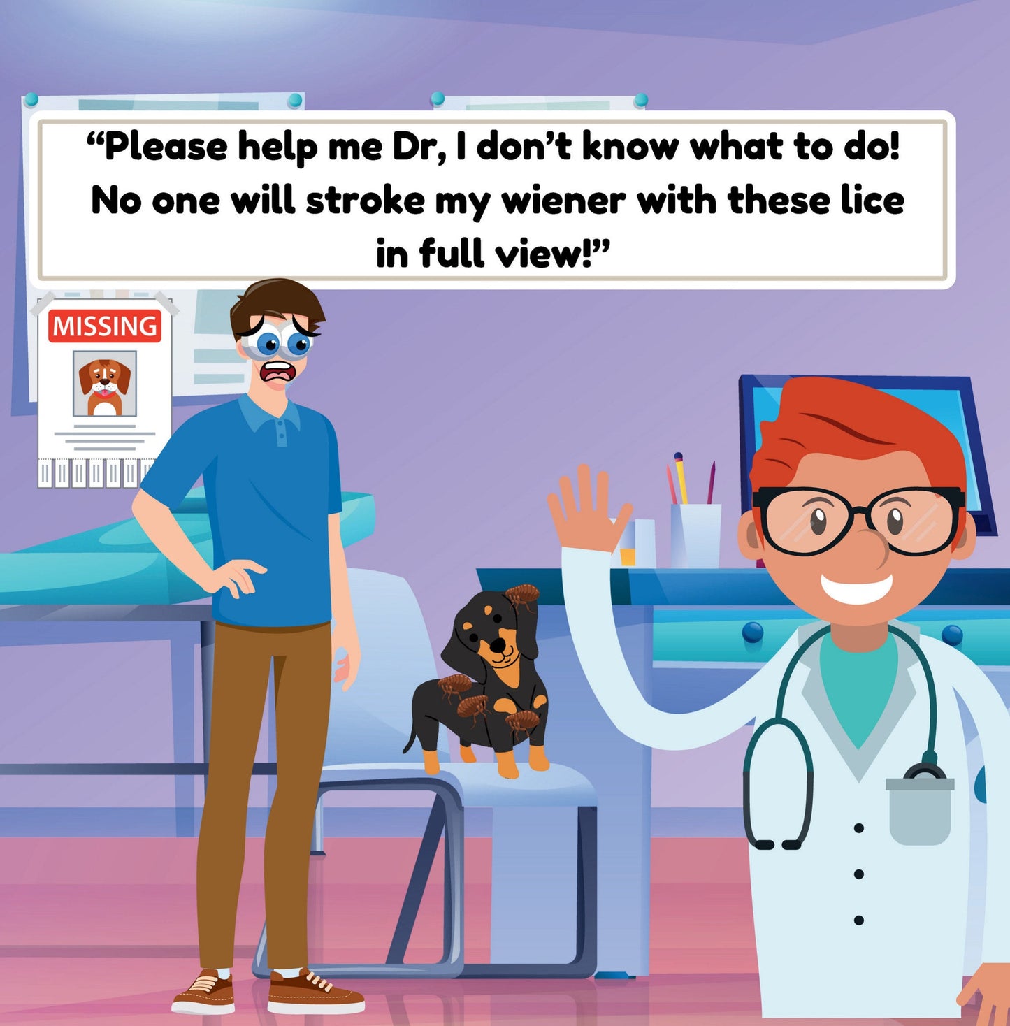 Customised Jake's Wiener Has Lice!: A Day In The Life Of A Vet