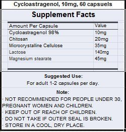 Crackaging Cycloastragenol 98% Immune Support – Telomerase/Telomere Anti-Aging (10 mg/cap, 60 caps × 3 bottles)