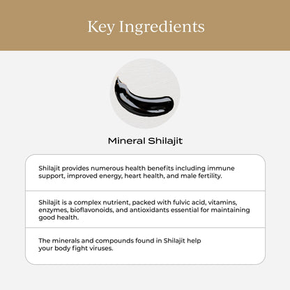 CYMBIOTIKA Pure Himalayan Shilajit Resin 500mg – 84+ Minerals, Fulvic Acid & Elemental Gold