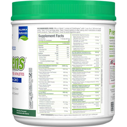 AllMax Naturals CYTO-Greens Premium Green Superfood – Acai Berry Green Tea, 60 Servings
