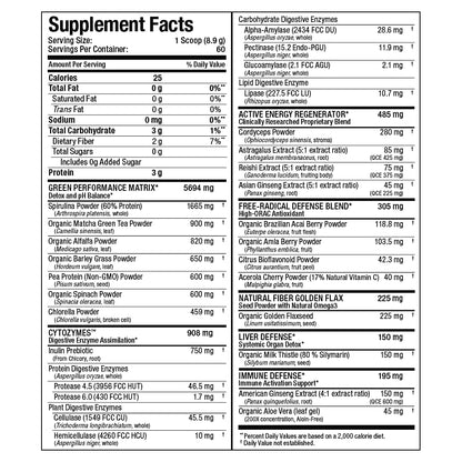 AllMax Naturals CYTO-Greens Premium Green Superfood – Acai Berry Green Tea, 60 Servings