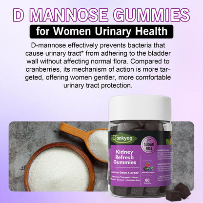 D-Mannose Gummies for Women – Kidney Cleanse & Urinary Health (60 ct)
