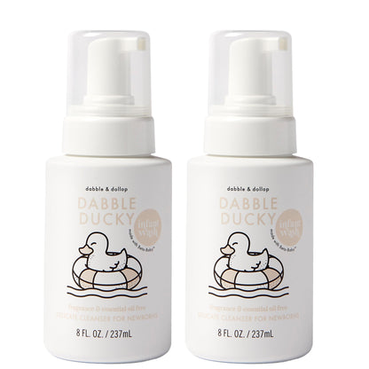 Dabble & Dollop Foaming Infant Wash – Natural Baby Cleanser, Unscented & Essential Oil–Free (2-Pack)