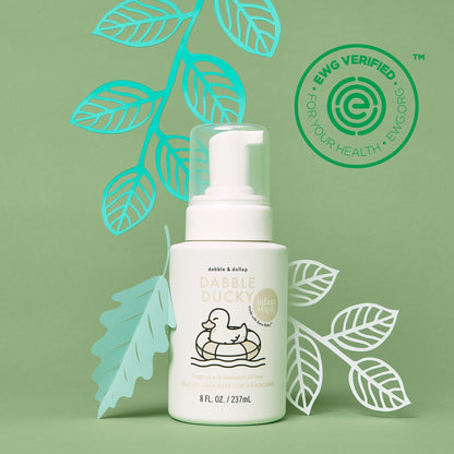 Dabble & Dollop Foaming Infant Wash – Natural Baby Cleanser, Unscented & Essential Oil–Free (2-Pack)