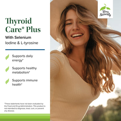 Terry Naturally Thyroid Care Plus - Thyroid Support with L-Tyrosine & Selenium