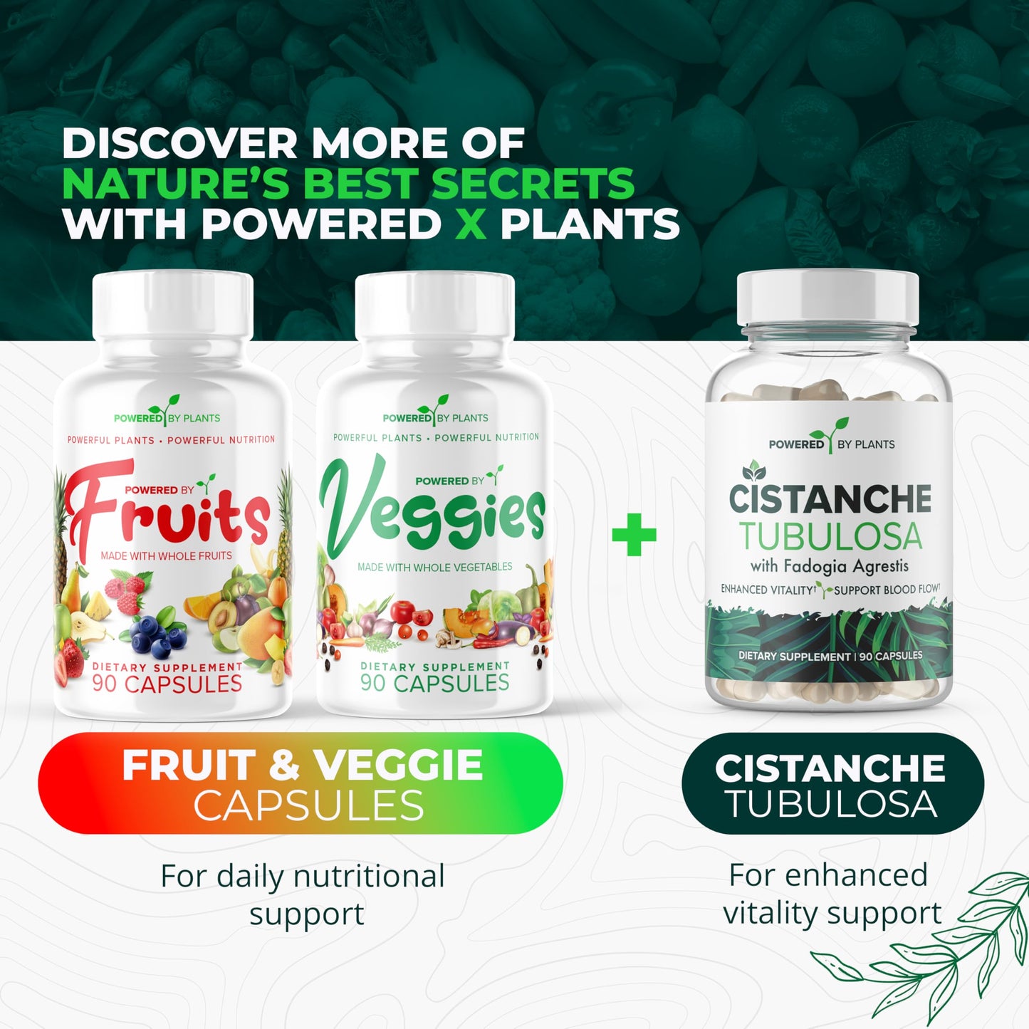Daily Fruits and Veggies Supplement – 180 Capsules (30 Days) – Non-GMO & Gluten Free – 2-Pack