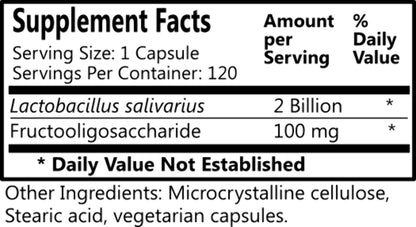 Daily Manufacturing L-Salivarius Probiotic — 2 Billion CFU, Delayed-Release, 120 Capsules