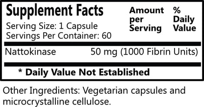 Daily Nattokinase – 50 mg per Capsule | Kosher & Vegan