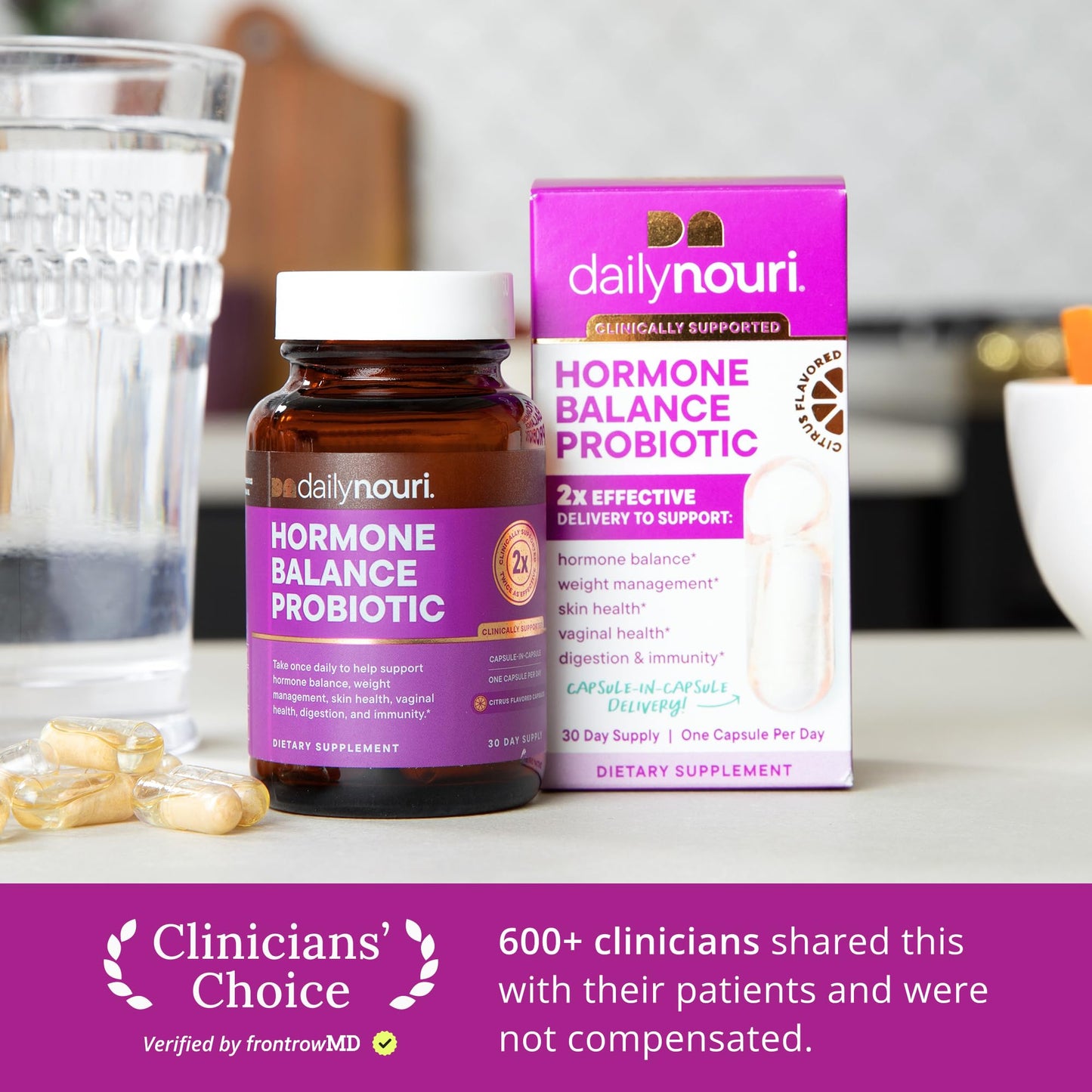 Daily Nouri Hormone Balance Probiotic for Women | 7 Strains, 30-Day