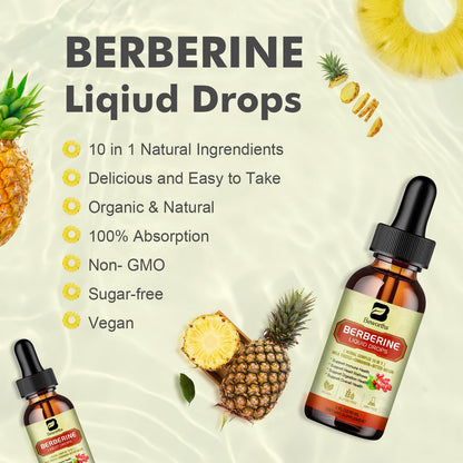 Berberine Liquid Drops with Ceylon Cinnamon – Digestive & Immune Support