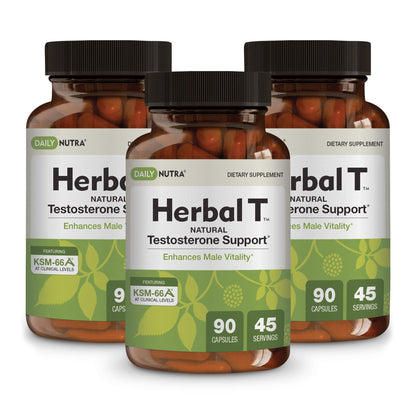 DailyNutra Herbal T Men's Health Formula - Endurance & Vitality (3-Pack)