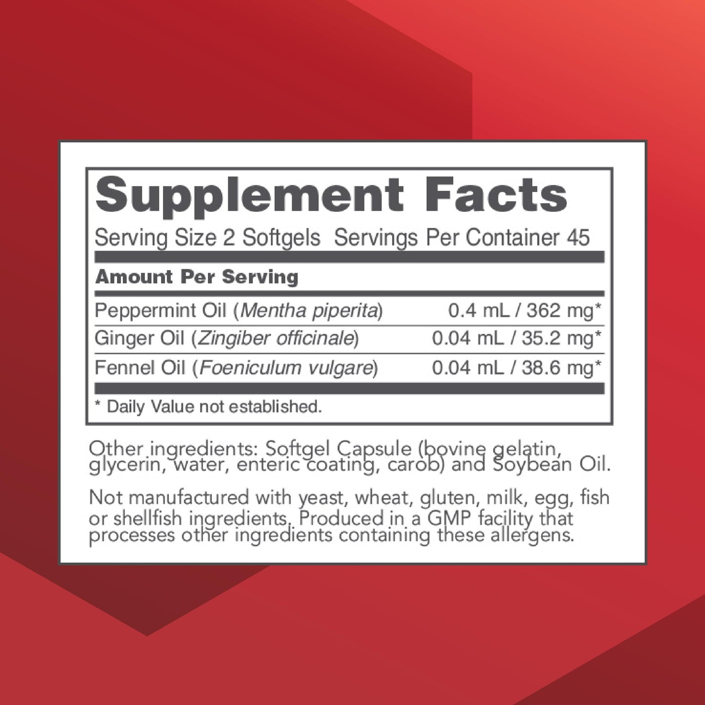 Protocol Peppermint G.I. - Digestive Health Support, Enteric-Coated, Dairy Free & Halal - 90 Softgels