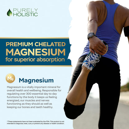 Magnesium Glycinate 400mg – 270 Tablets | High Bioavailability & Vegan