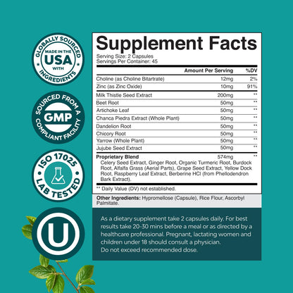 Liver Cleanse Detox & Repair 90 Capsules | Milk Thistle Liver Support
