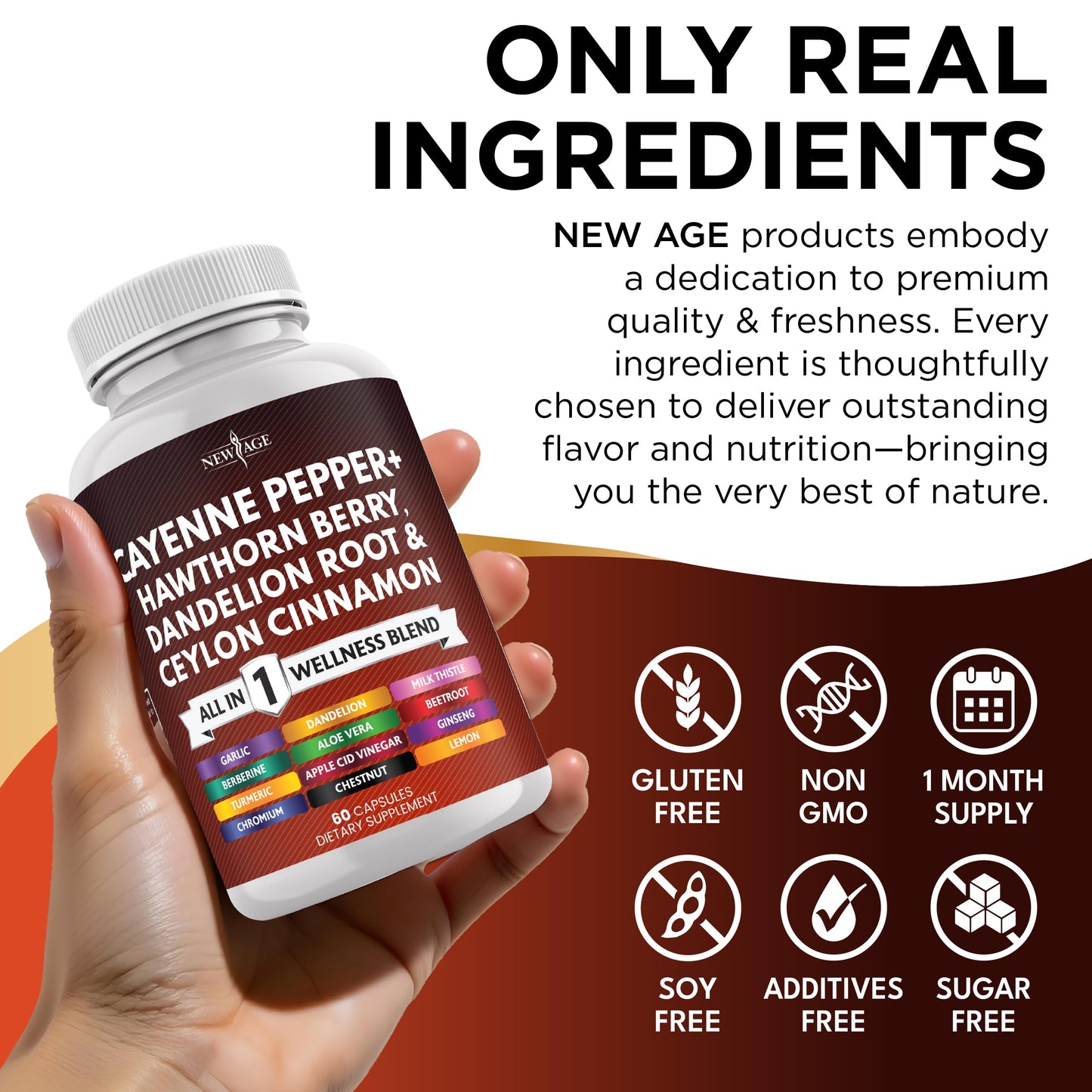 Cayenne Pepper Capsules with Hawthorn Berry & Herbs – 120 Count