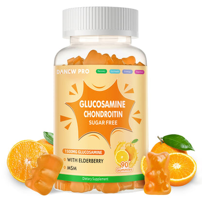 DANEW Pro Glucosamine Chondroitin Gummies with MSM & Elderberry – Joint Support