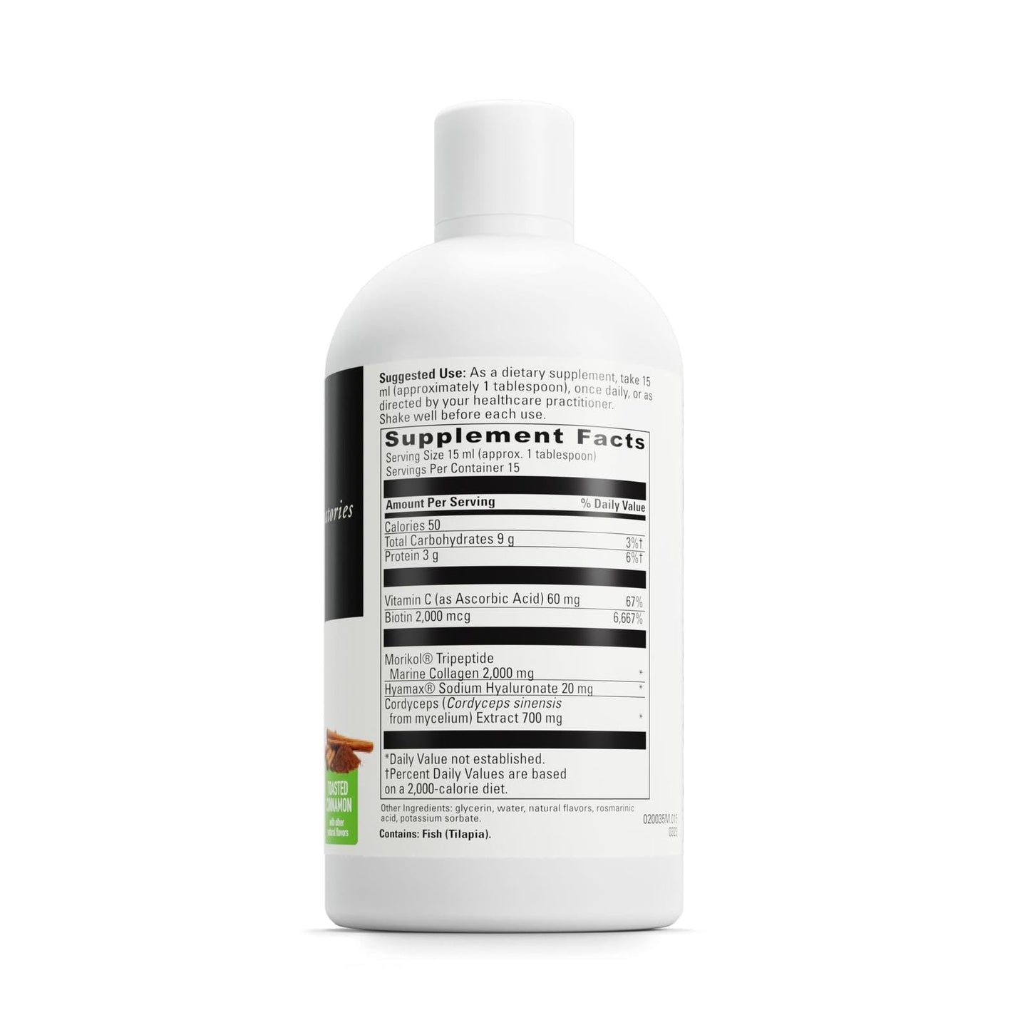 DAVINCI Labs Collagen Flex - Liquid Joint Support, Toasted Cinnamon, 7.6 fl oz