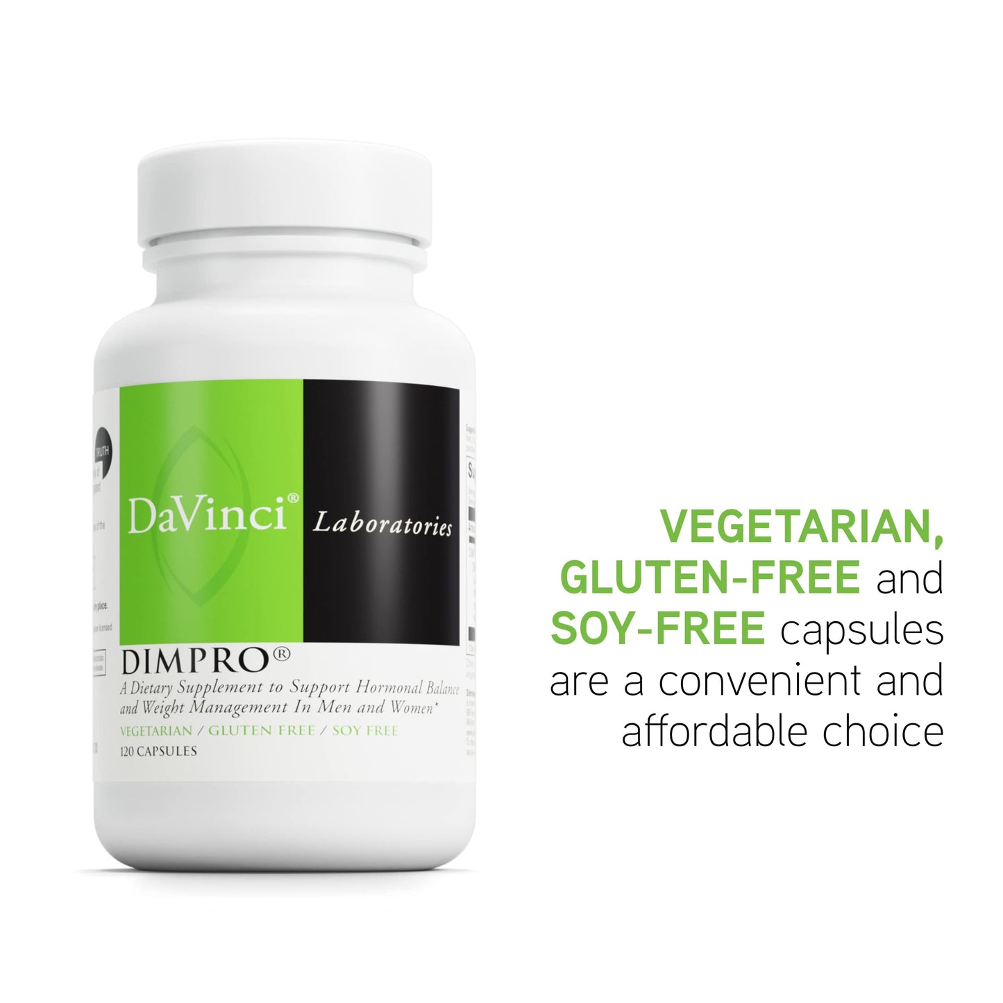 DaVinci Labs DIMPro 75mg – Hormonal Balance & Estrogen Metabolism | Gluten-Free, 120 Servings