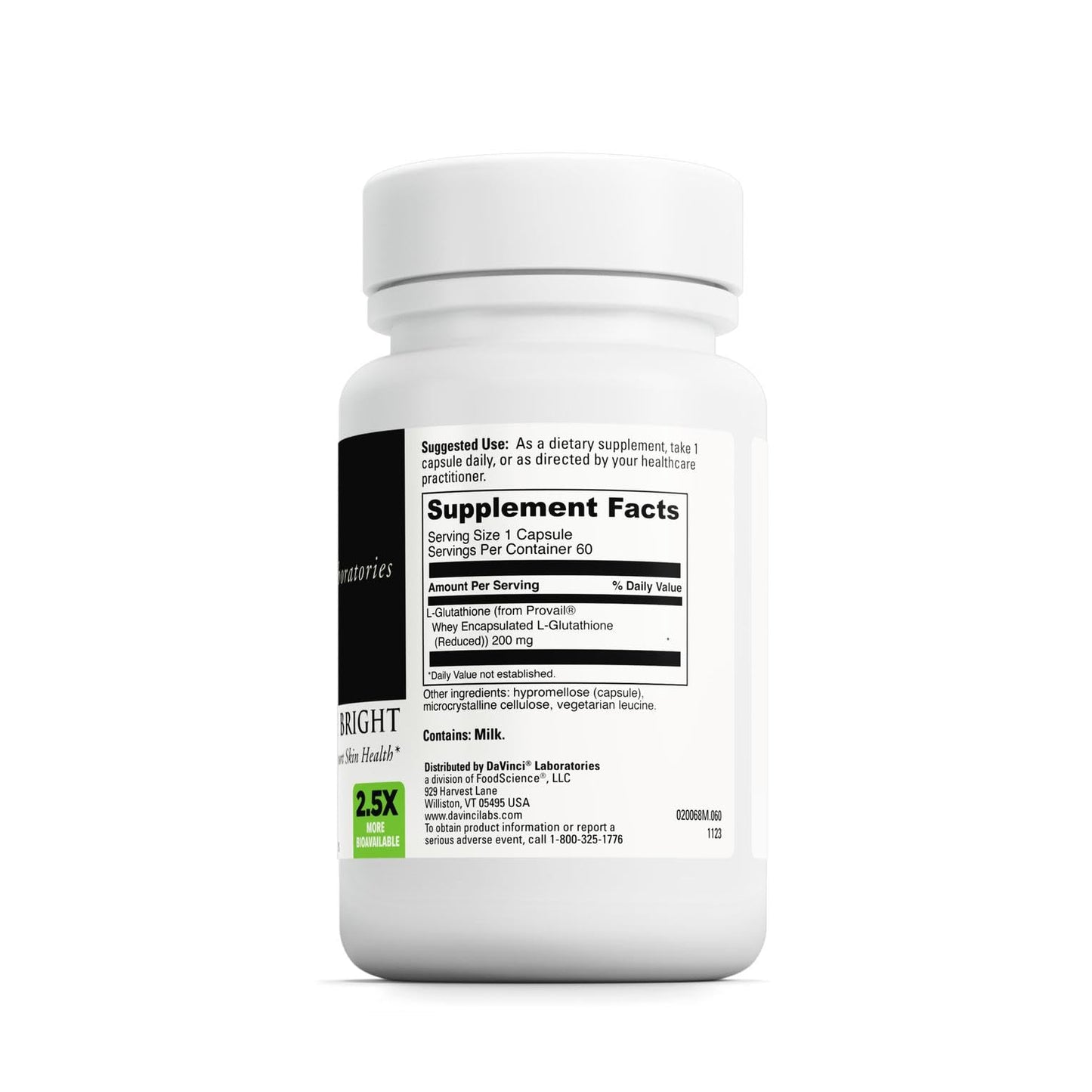 DAVINCI Labs - Glutathione Bright - 60 Capsules