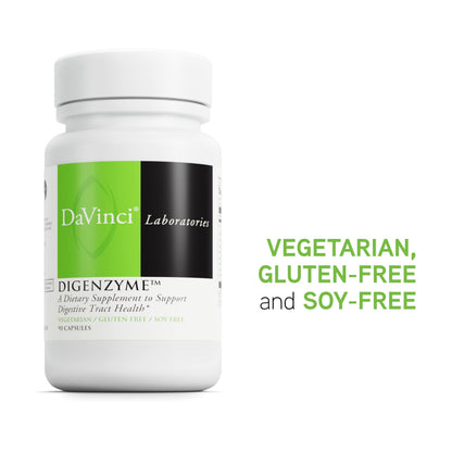 DAVINCI Laboratories Digenzyme - Digestive Support | Gluten-Free, Soy-Free, 90 Vegetarian Capsules