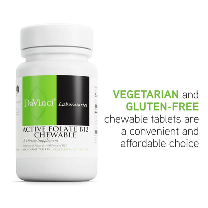 DAVINCI Labs Active Folate B12 Chewable – Heart Health & Immune Support