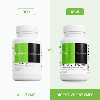 DAVINCI Labs All-Zyme – Digestive Enzymes for Nutrient Absorption (90 Tablets)