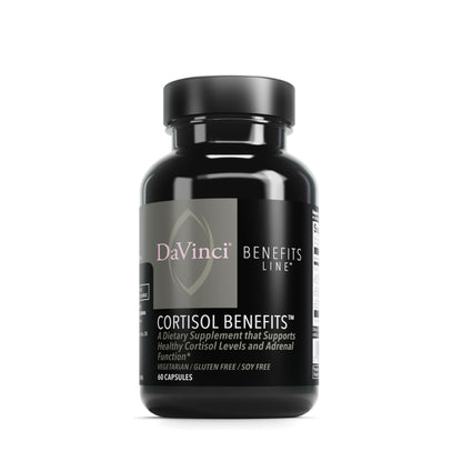 DaVinci Labs Cortisol Benefits – Supports Healthy Cortisol Levels & Adrenal Health | Ashwagandha, Rhodiola, Gluten-Free | 60 Vegetarian Capsules