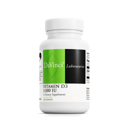 DAVINCI Labs Vitamin D3 5000 IU – 120 Caps | Gluten Free