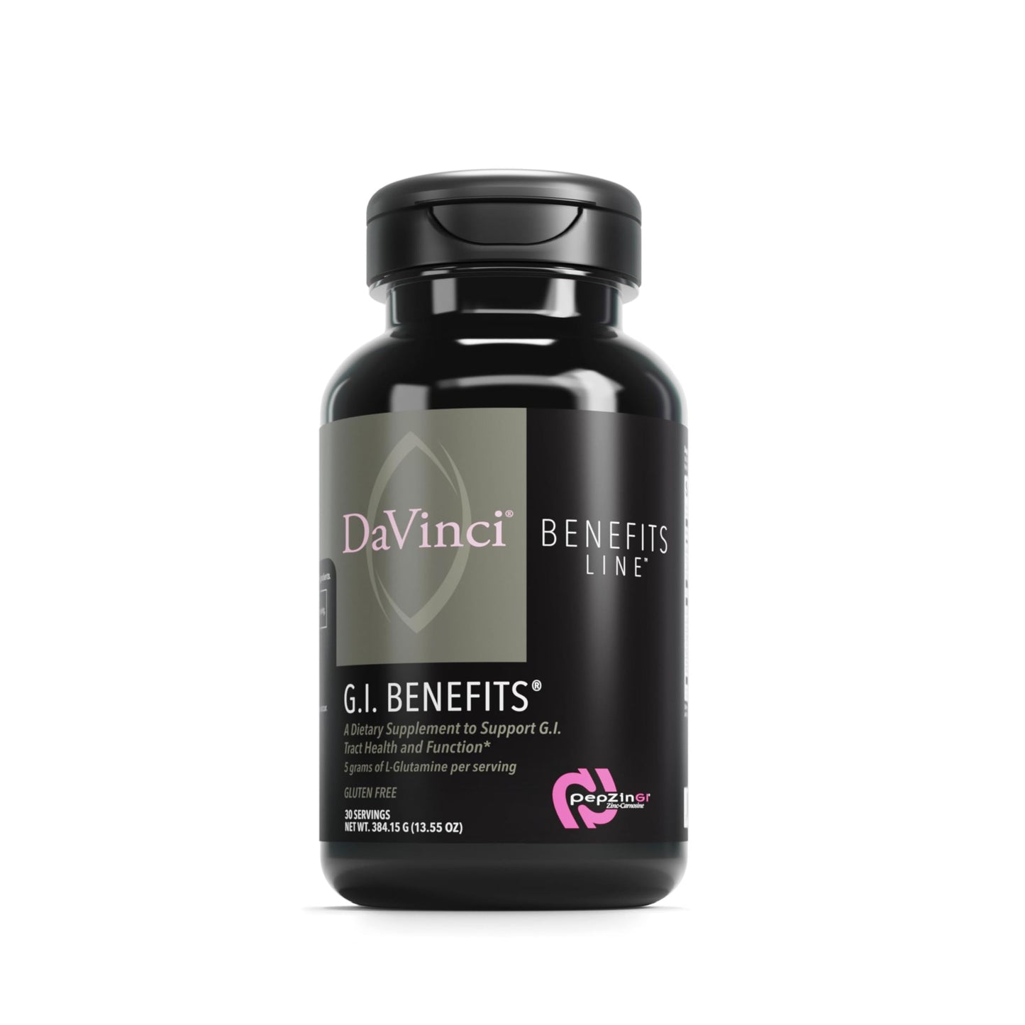DAVINCI Labs GI Benefits – Digestive Health Powder with Zinc & L-Glutamine | Immune & Gut Health