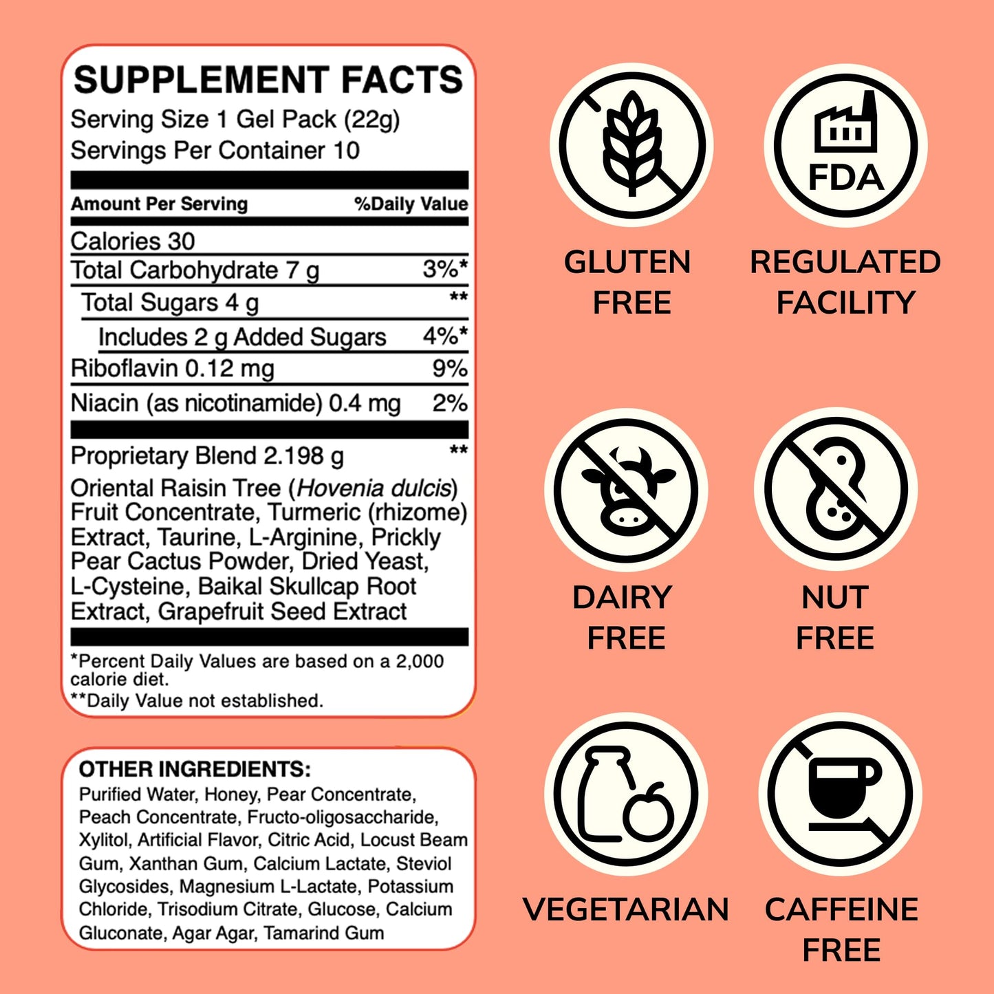 DAYGUARD — Doctor-Formulated Jelly to Feel Better After Drinking & Support Your Liver | Pre Alcohol Aid & Pre Drinking Prevention | DHM, L-Cysteine, Turmeric, Korean Pear | Peach Flavor | 22g × 10