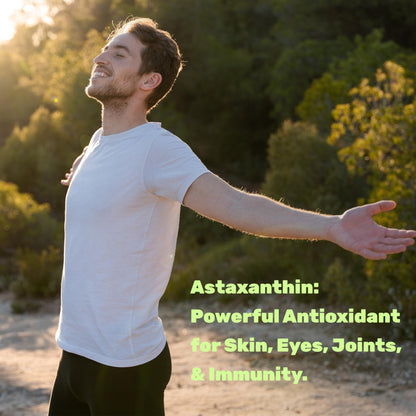Astaxanthin 24mg per Serving – 120 Softgels, Double Strength Microalgae, Non-GMO