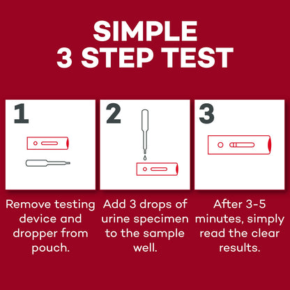 Dealmed HCG Urine Cassette Pregnancy Test – 25 Count (Pack of 5) with Disposable Pipettes | Early Detection